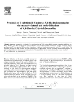 Synthesis of 3-substituted 8-hydroxy-3,4-dihydroisocoumarins